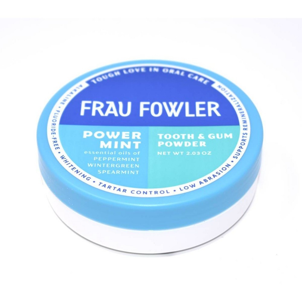 slide 5 of 6, Frau Fowler Power Mint Tooth & Gum Powder, 2.03 oz