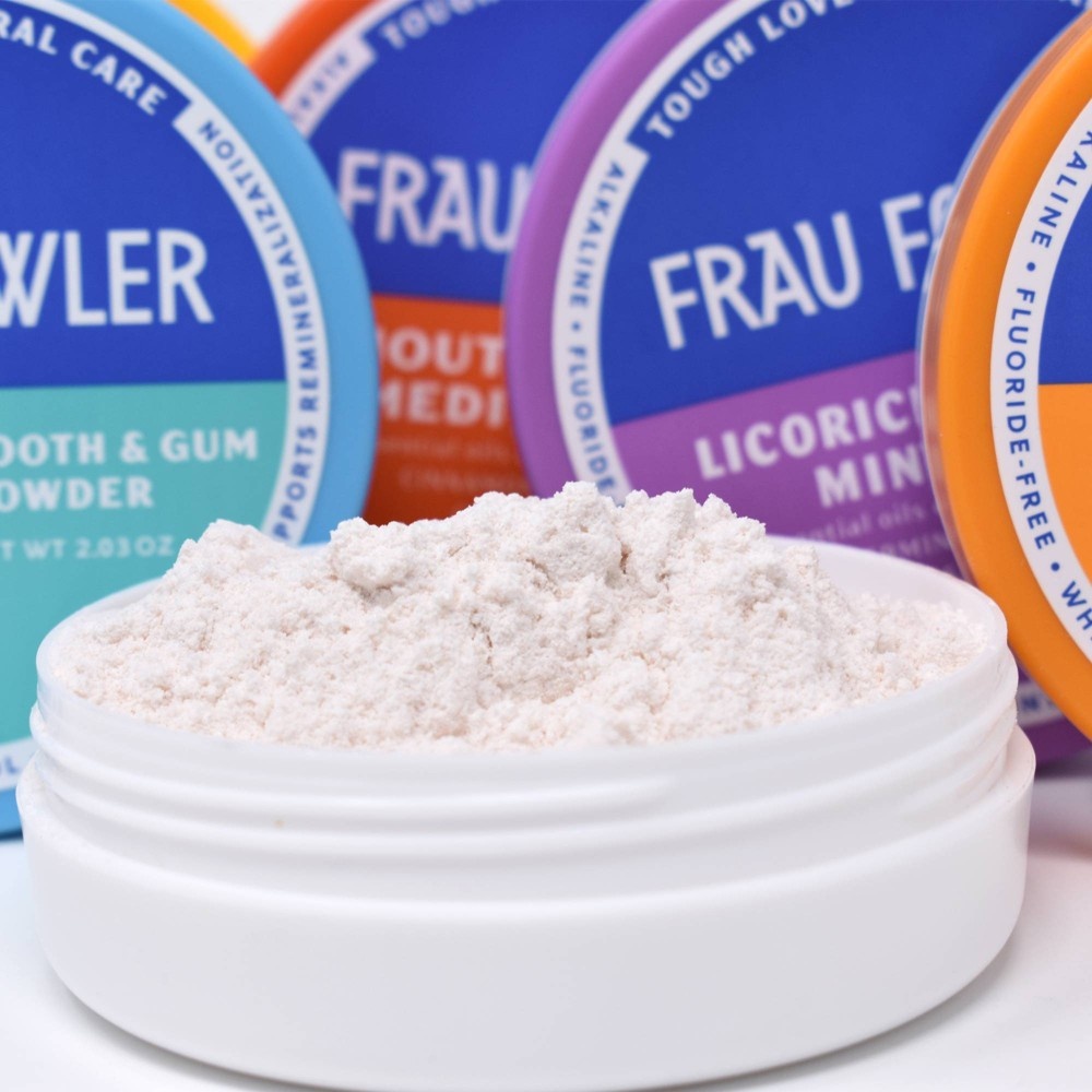 slide 6 of 6, Frau Fowler Power Mint Tooth & Gum Powder, 2.03 oz