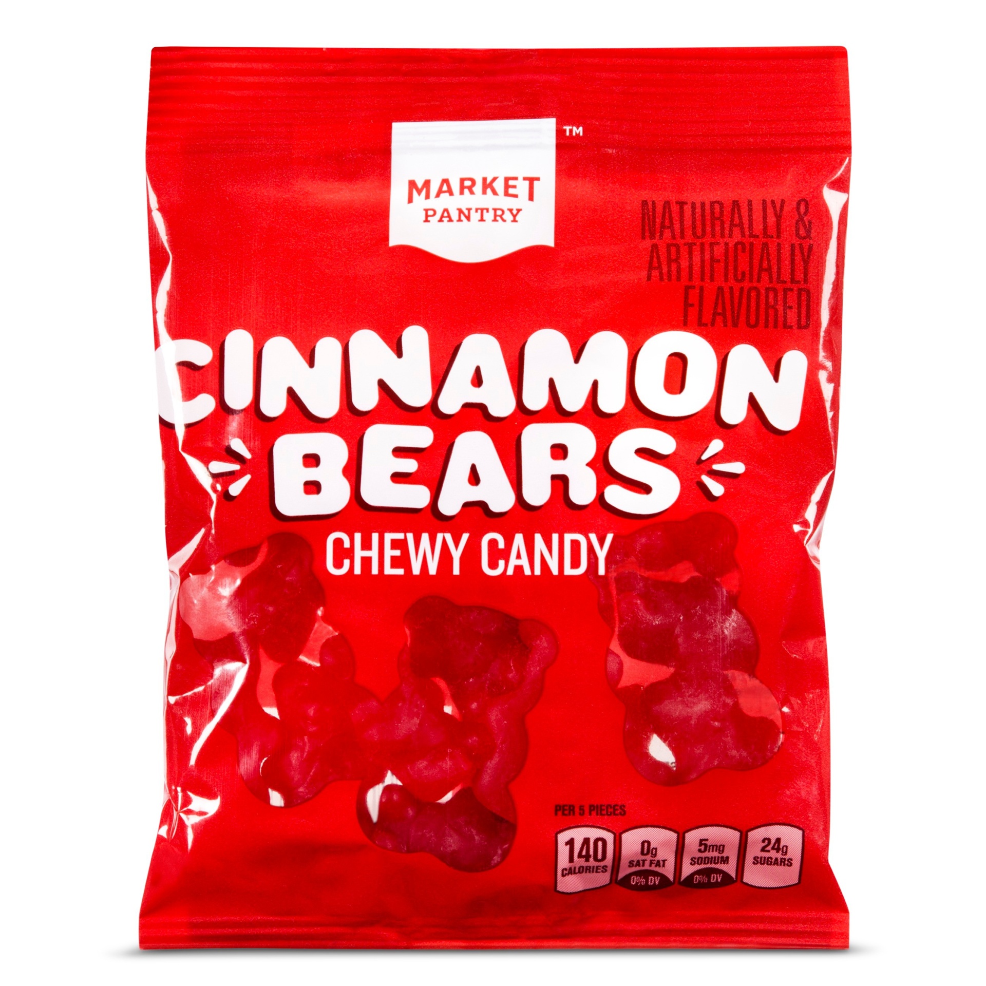 slide 1 of 1, Chewy Cinnamon Bears - Market Pantry, 6 oz