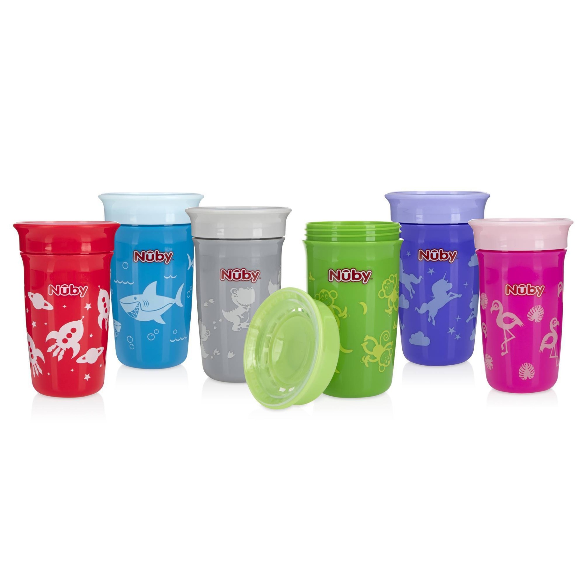 slide 1 of 7, Nuby Unprinted Spoutless Cup, 10 oz