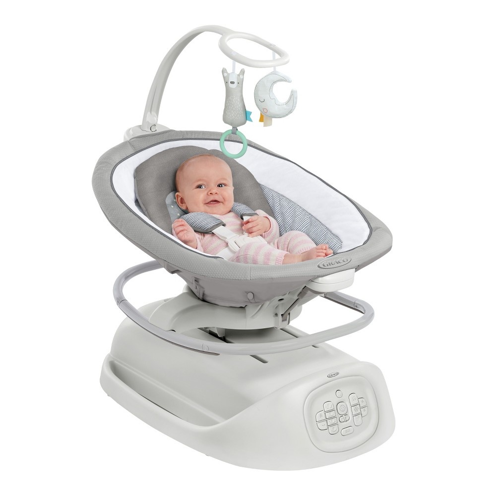 slide 13 of 13, Graco Sense2Soothe Baby Swing with Cry Detection Technology in Sailor - White, 1 ct