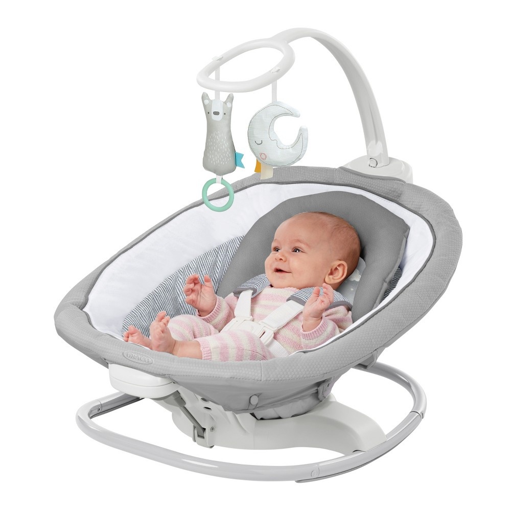 slide 9 of 13, Graco Sense2Soothe Baby Swing with Cry Detection Technology in Sailor - White, 1 ct