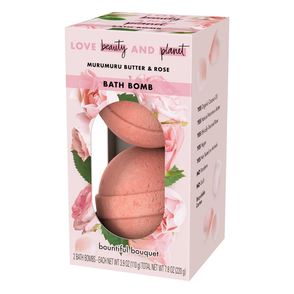 slide 3 of 3, Love Beauty and Planet Murumuru Butter Rose Bath Bomb , 2 ct; 7.8 oz