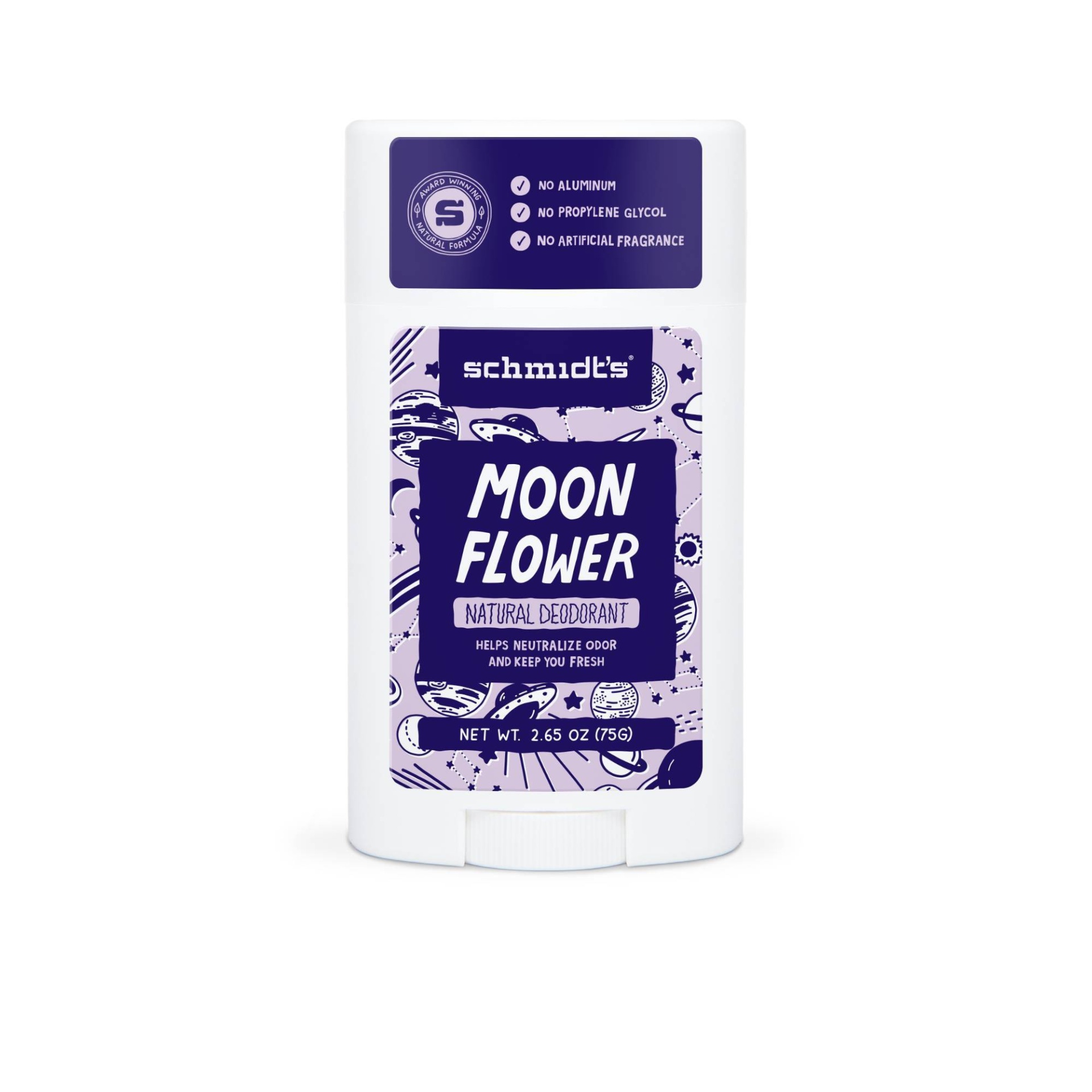 slide 1 of 2, Schmidt's Moon Flower Scented Deodorant for Teens, 2.65 oz