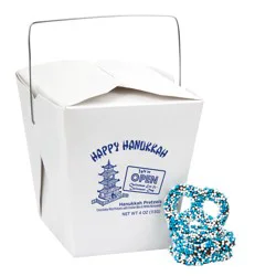 Nassau Candy Hanukkah Mini Nonpareil Pretzels Takeout Box