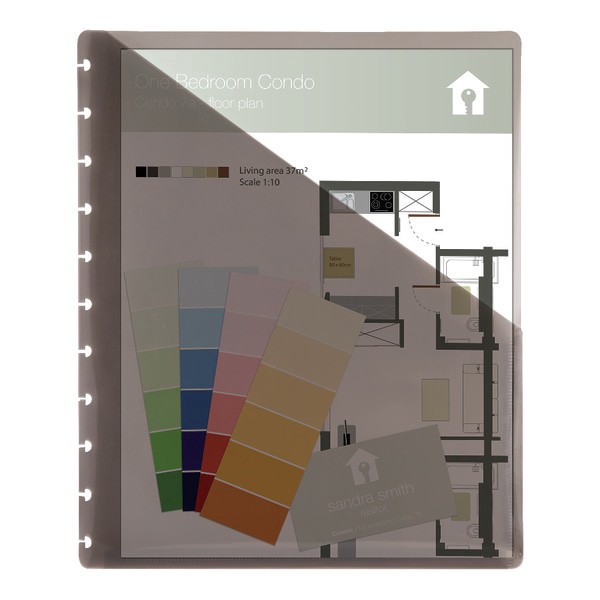 slide 2 of 3, TUL Custom Note-Taking System Discbound Pocket Dividers, Letter Size, Gray, 2 ct