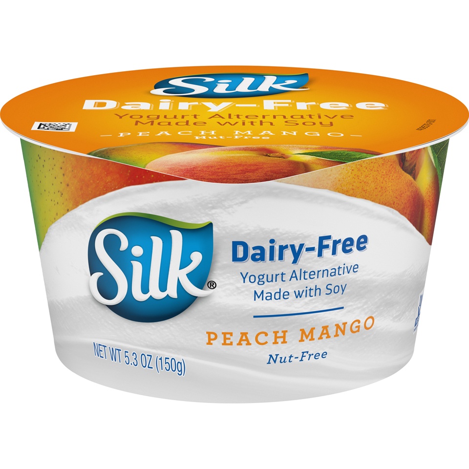 slide 2 of 9, Silk Dairy-Free Peach & Mango Yogurt, 