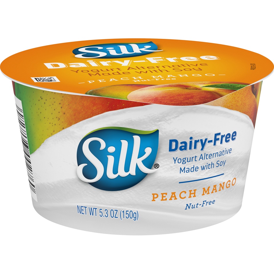slide 3 of 9, Silk Dairy-Free Peach & Mango Yogurt, 