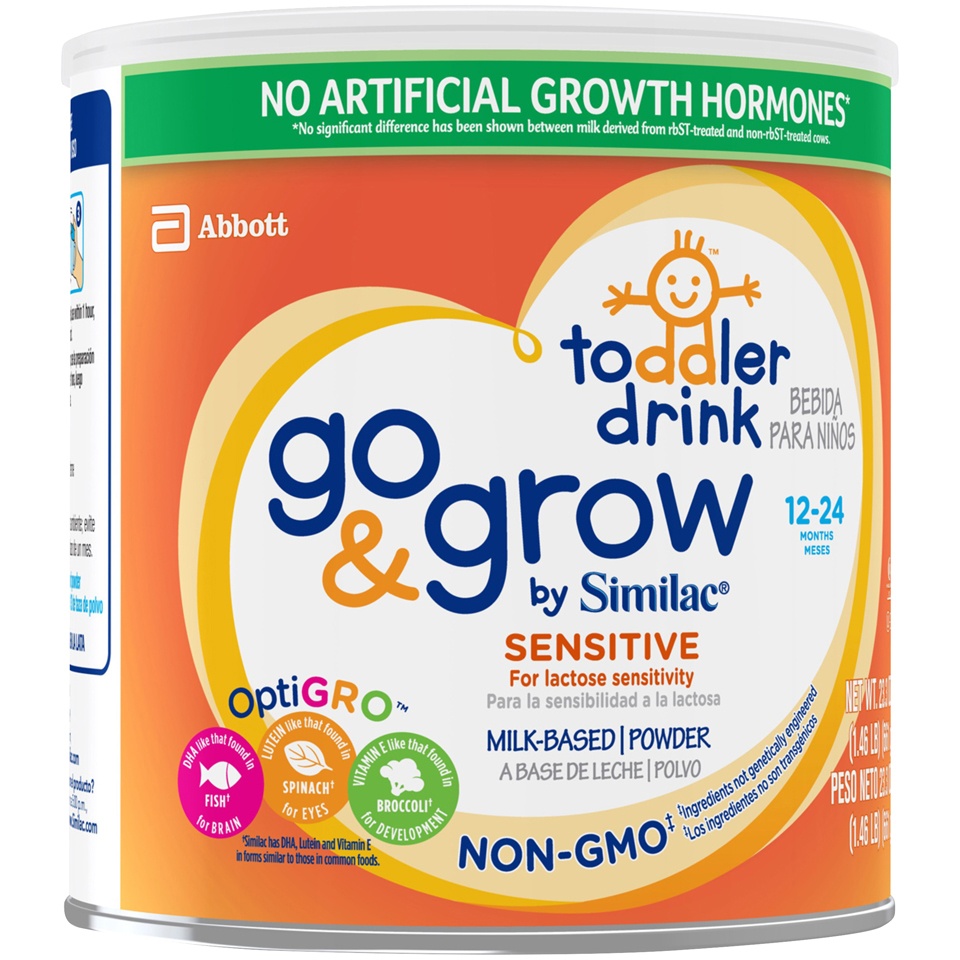 slide 7 of 7, Similac Sensitive Go & Grow Non-GMO Powder Toddler Formula, 23.3 oz