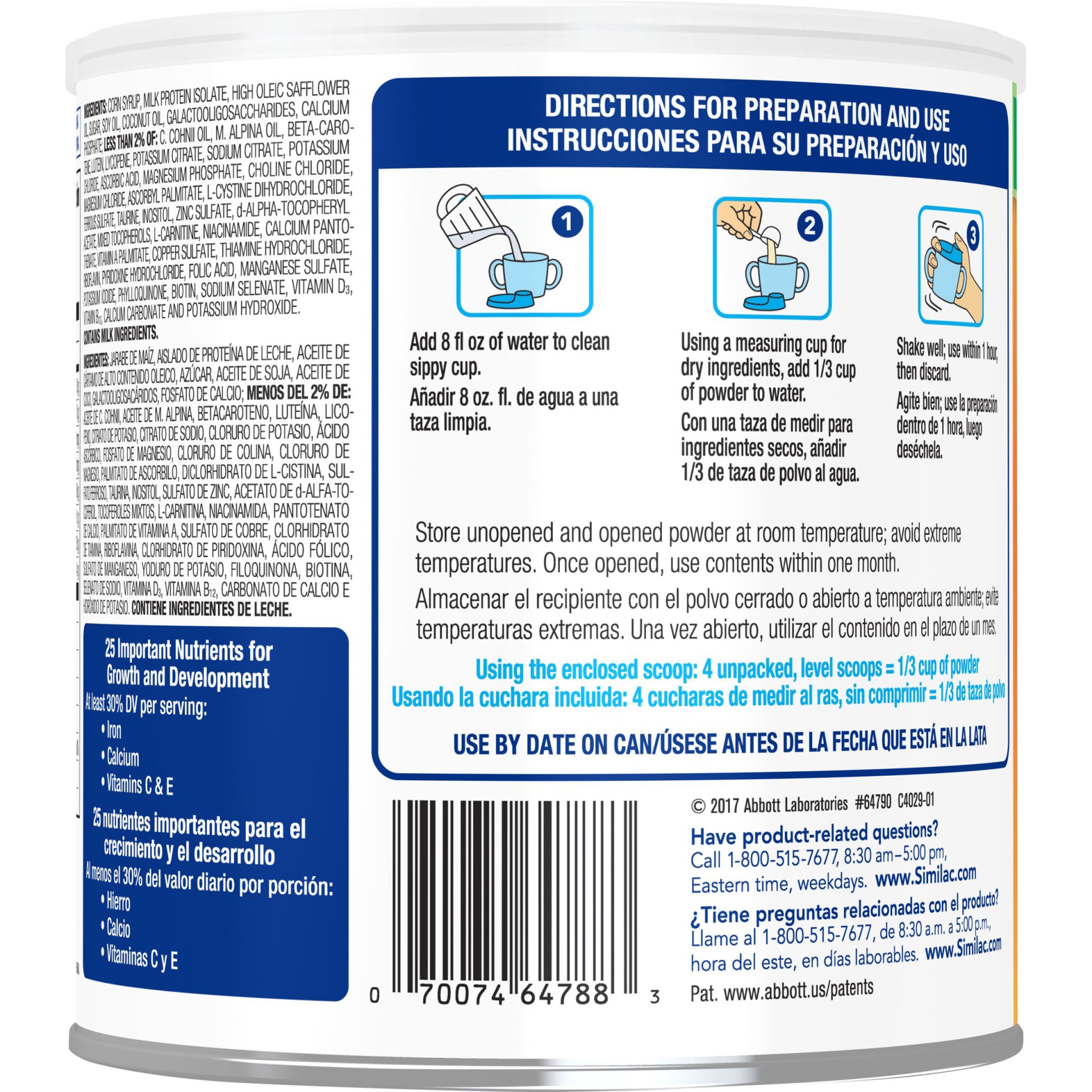 slide 2 of 7, Similac Sensitive Go & Grow Non-GMO Powder Toddler Formula, 23.3 oz