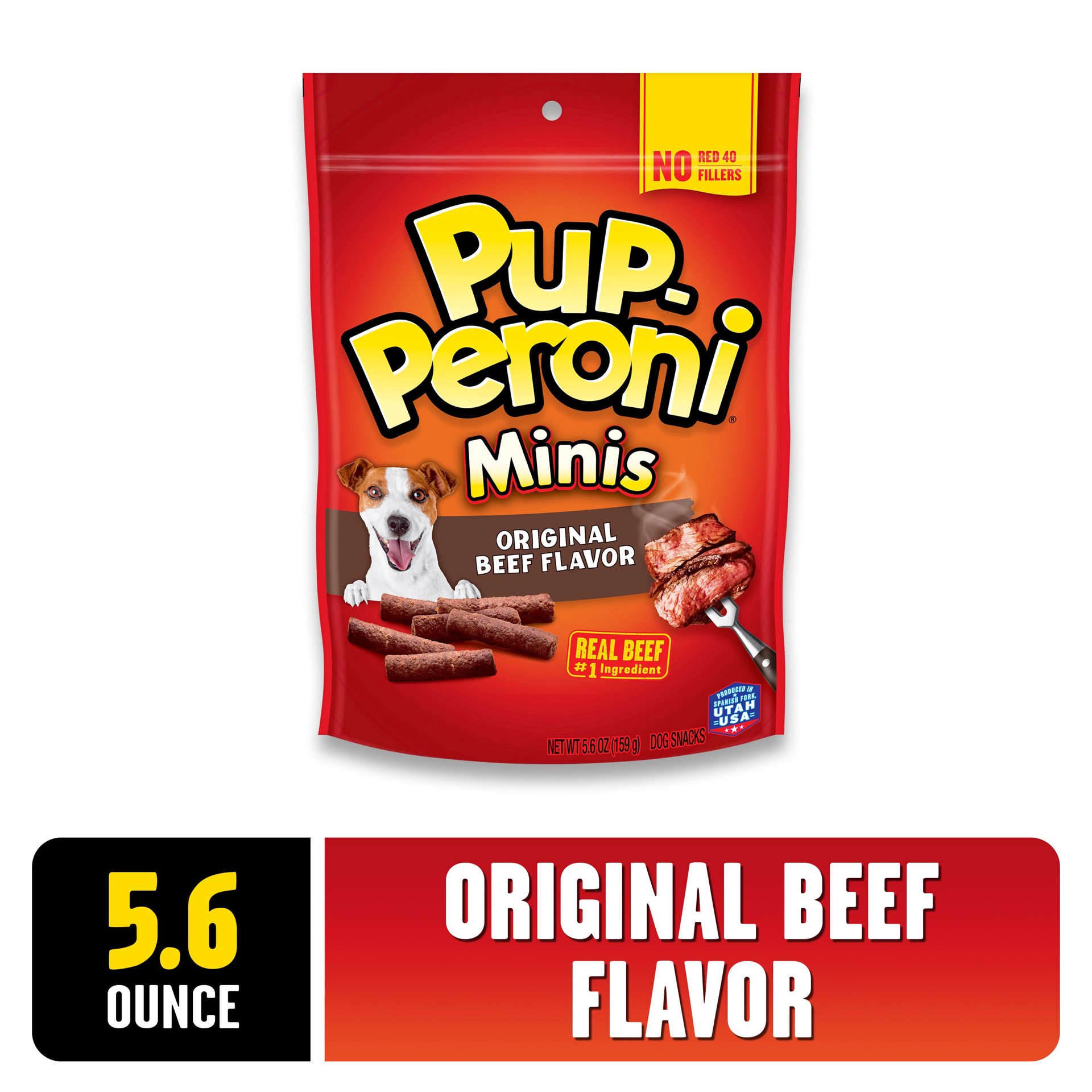 slide 8 of 8, Pup-Peroni Minis Dog Treats, Original Beef Flavor, 5.6-Ounce Bag, 5.6 oz