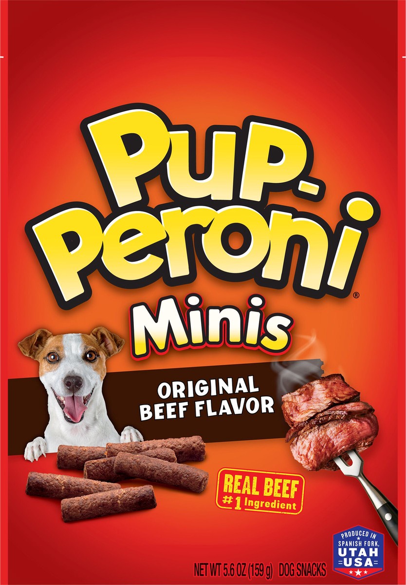 slide 1 of 8, Pup-Peroni Minis Dog Treats, Original Beef Flavor, 5.6-Ounce Bag, 5.6 oz