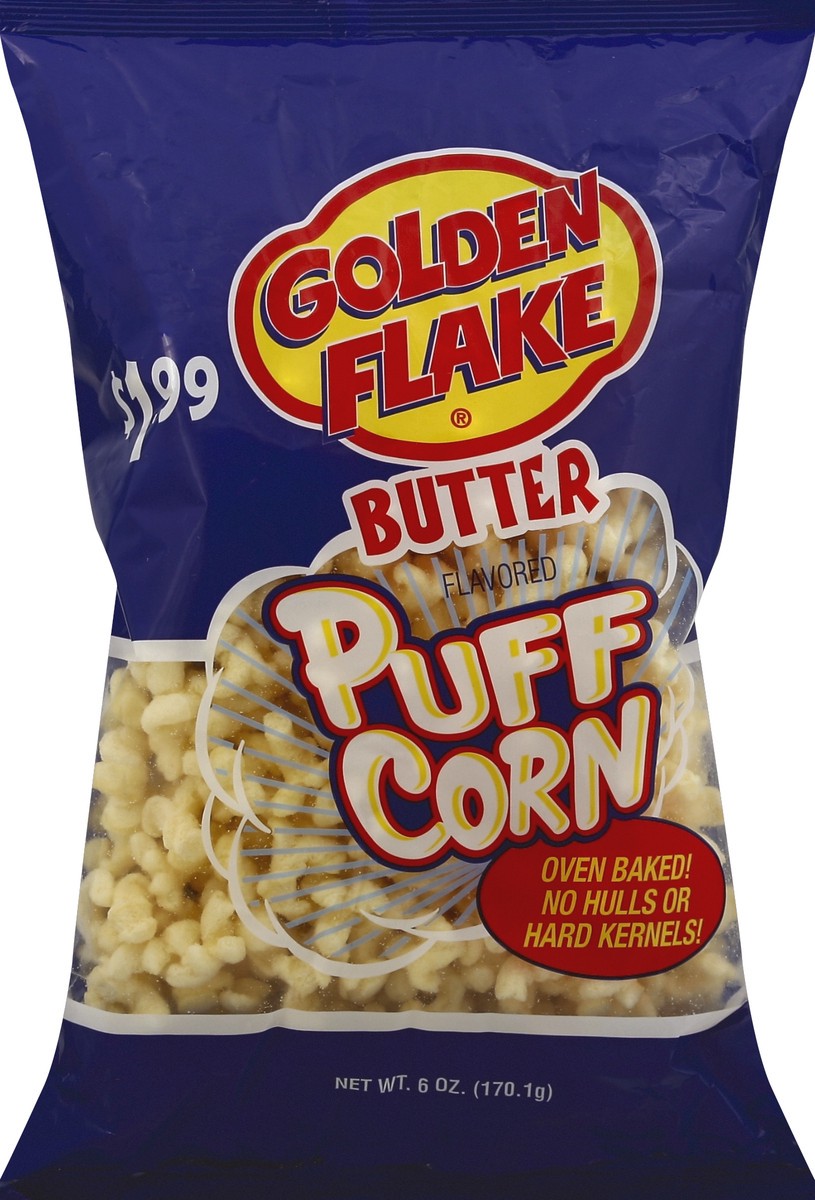 slide 5 of 6, Golden Flake Butter Corn Puffs, 6 oz