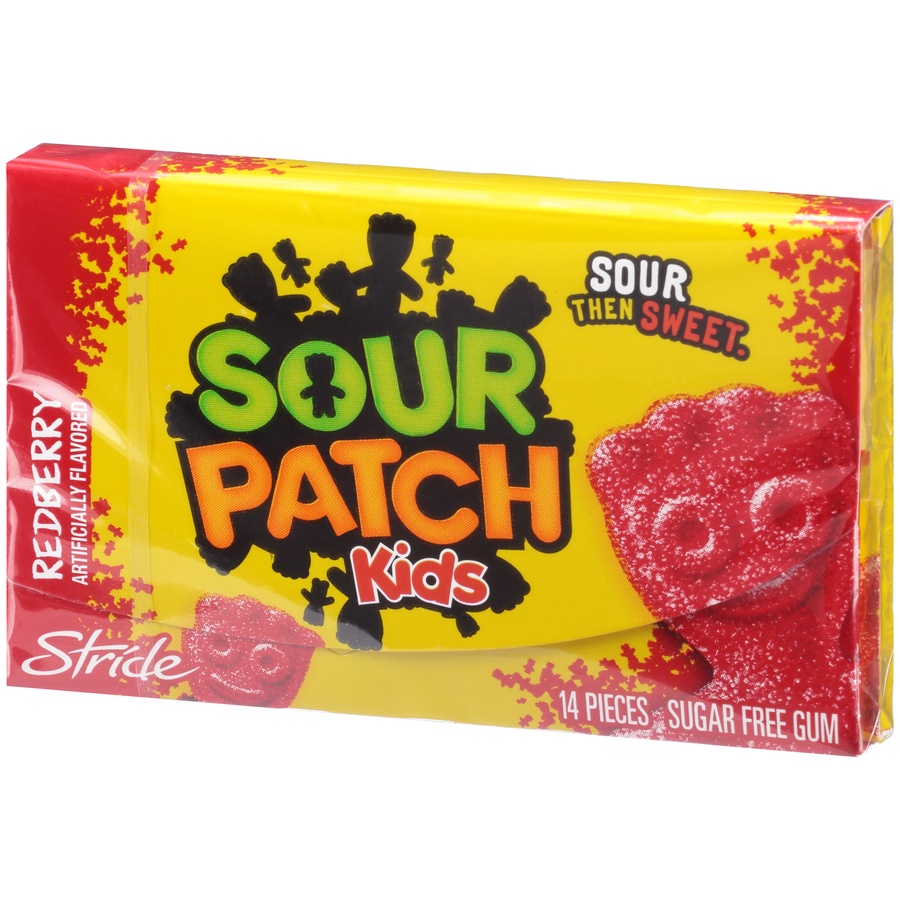 slide 8 of 8, Stride Sour Patch Kids Redberry Sugar-Free Gum 14 Piece Pack, 14 ct