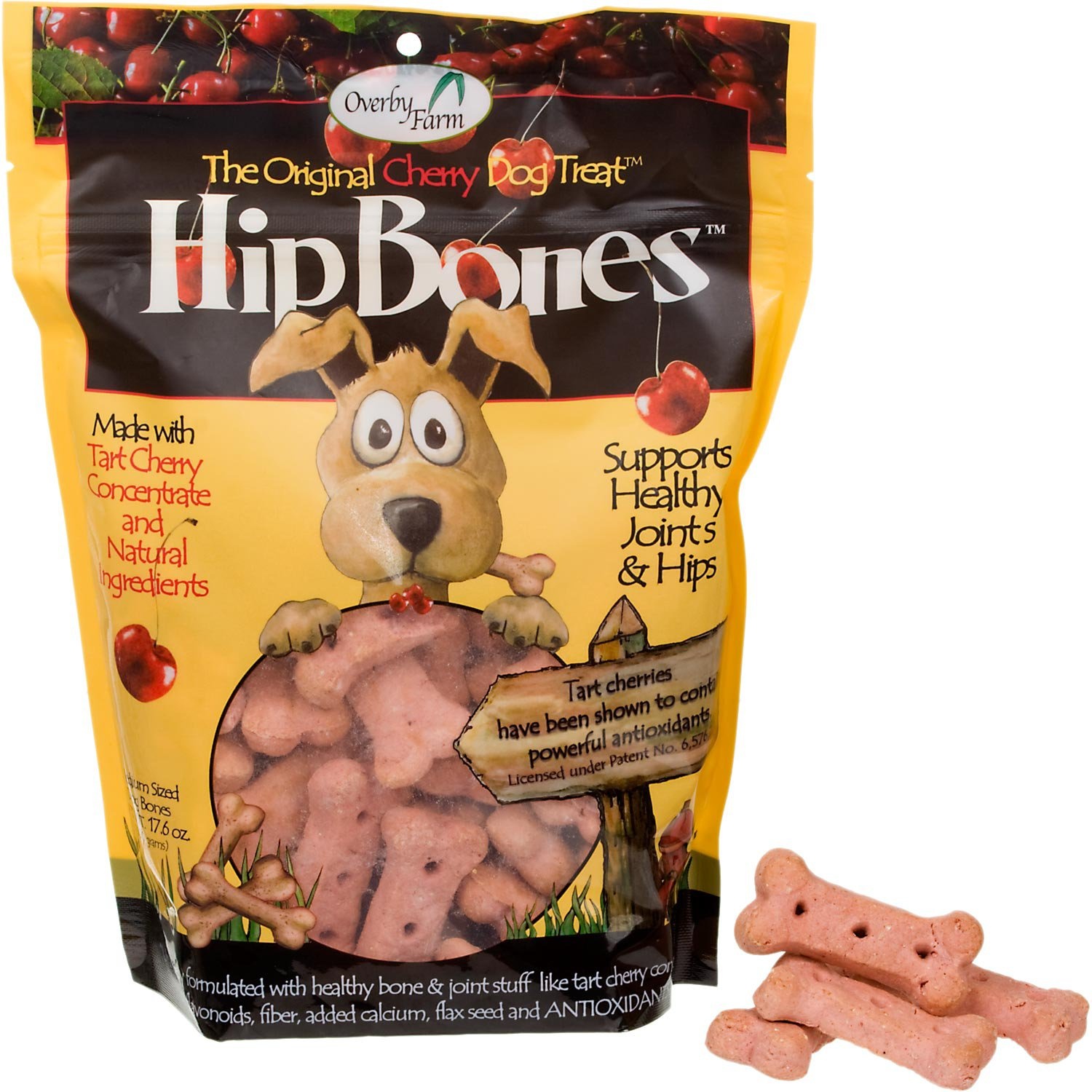 slide 1 of 1, Overby Farm Hip Bones Dog Treats, medium; 17.6 oz