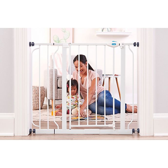 slide 2 of 6, Regalo Tension Mount Extra Wide Gate - White, 1 ct