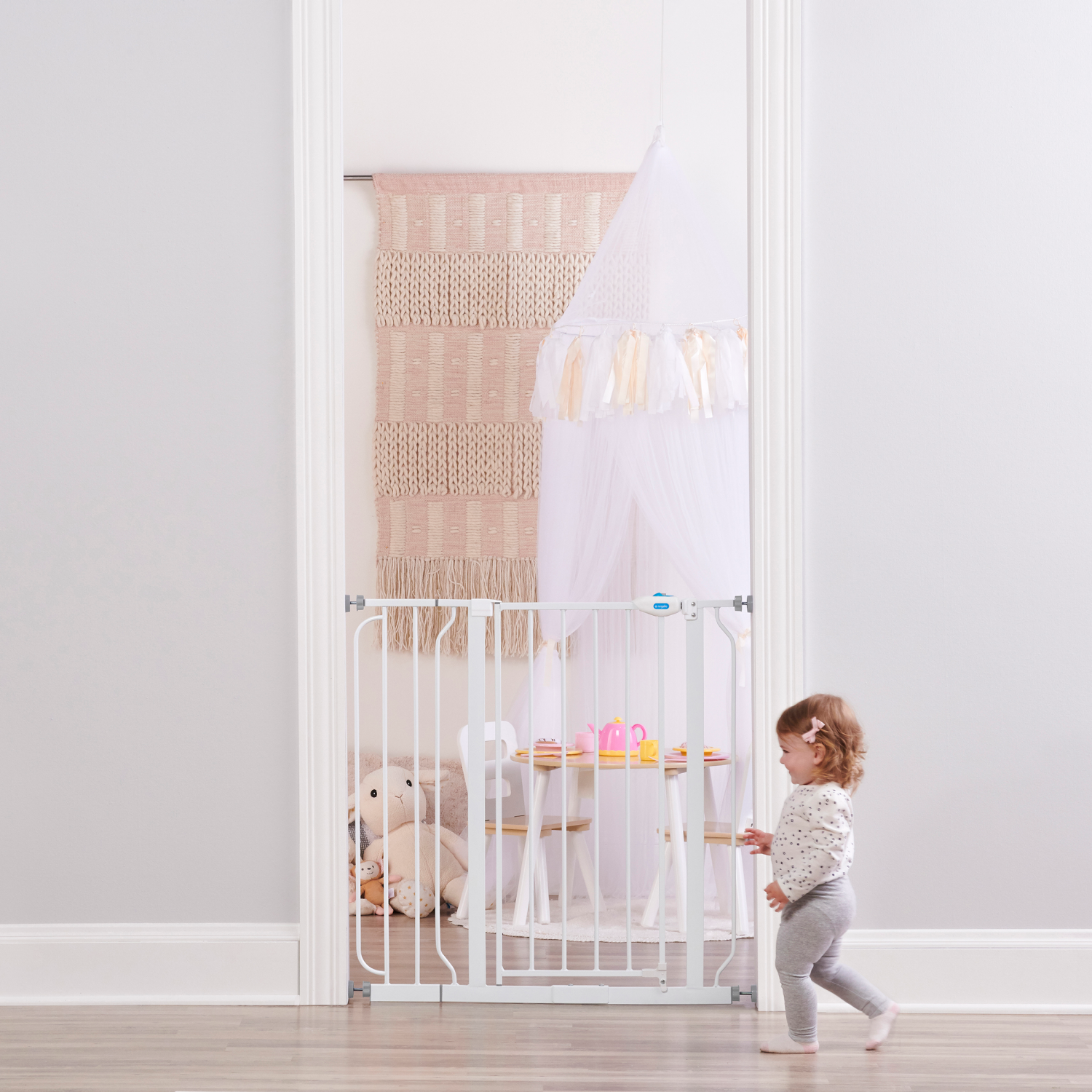 slide 3 of 3, Regalo Easy Step Extra Tall Walk Thru Baby Gate - White, 1 ct