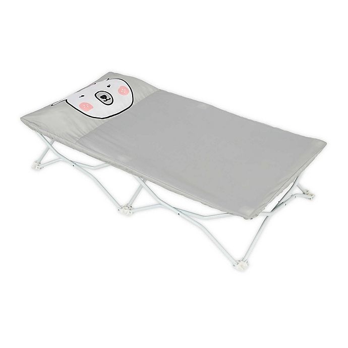 slide 1 of 8, Regalo My Cot Bear Pal Portable Toddler Bed - Grey, 1 ct