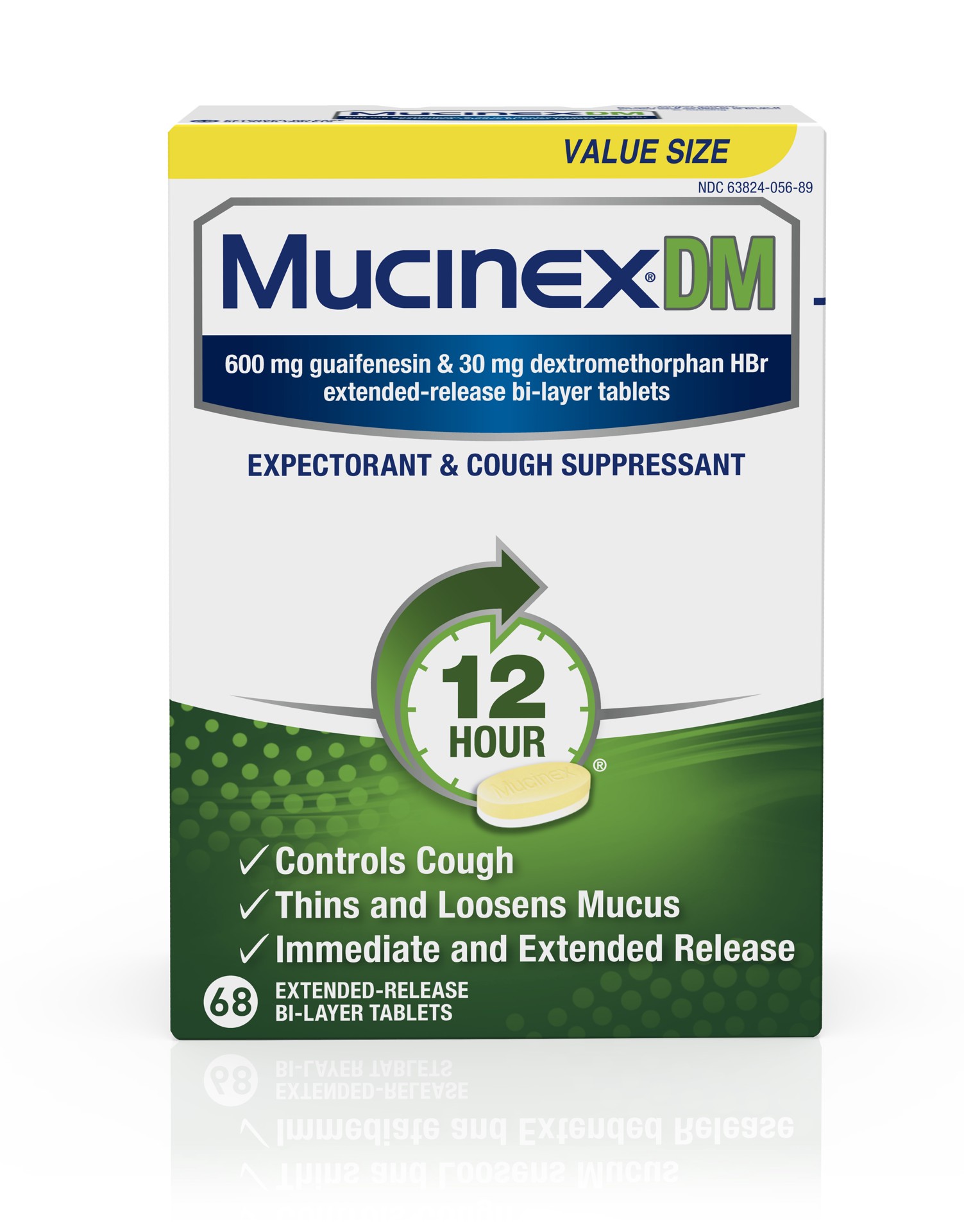 slide 1 of 5, Mucinex Expectorant & Cough Suppressant, 12 Hour, Tablets, Value Size, 68 ct