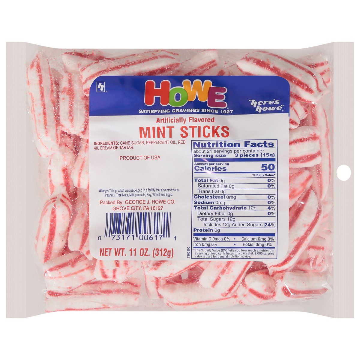 slide 1 of 9, Howe Mint Sticks - 11 Oz, 11 oz