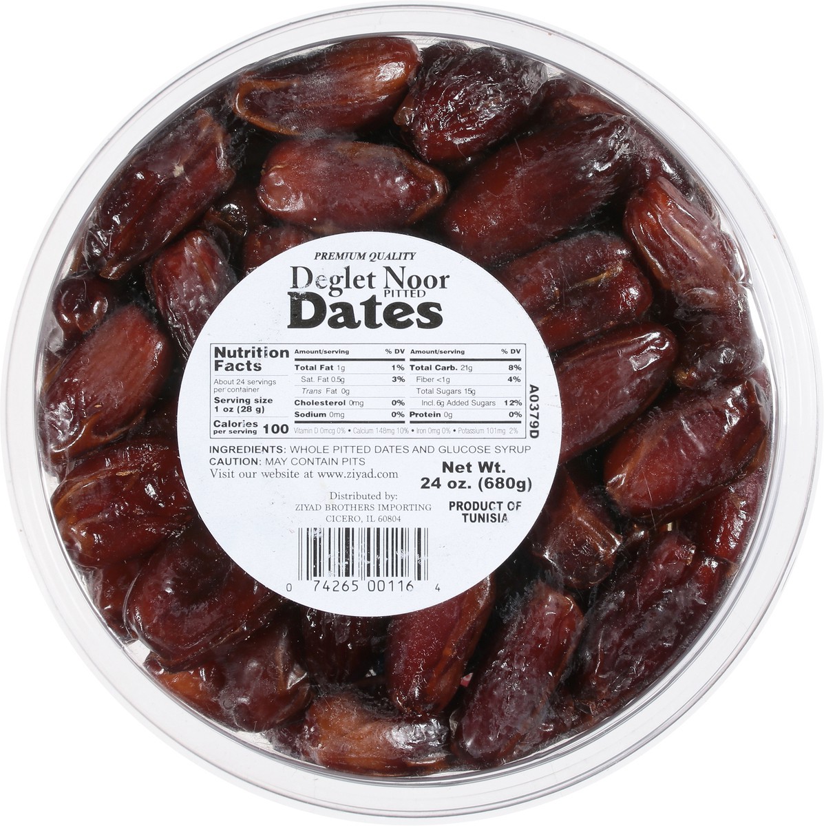 slide 8 of 9, Ziyad Premium Quality Deglet Noor Pitted Dates 24 oz, 24 oz