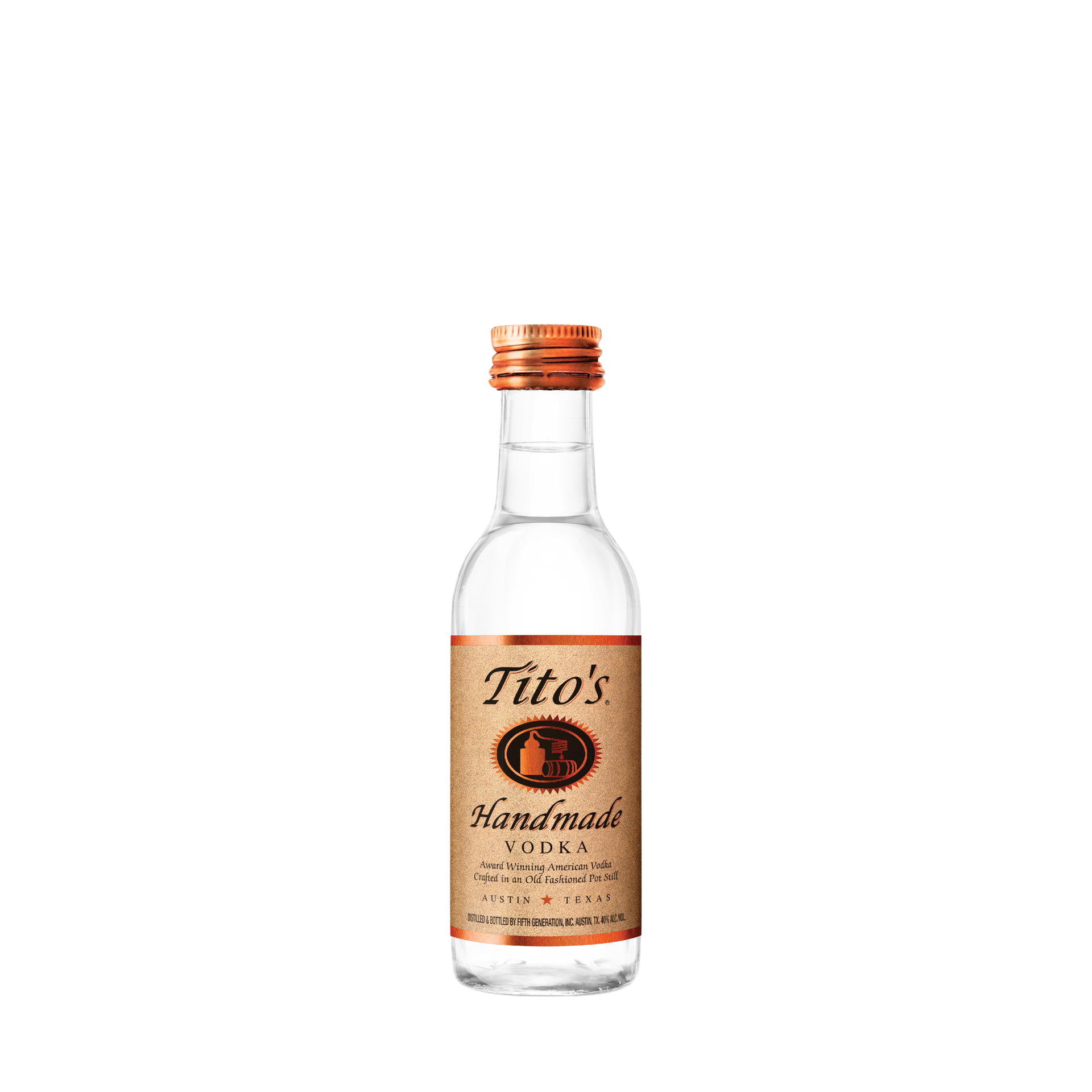 slide 1 of 6, Tito's Handmade Vodka, 50mL, 50 ml