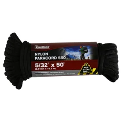 KingCord Mibro Kingcord Paracord 550 Nylon Diamond Braid Black