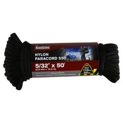 KingCord Mibro Kingcord Paracord 550 Nylon Diamond Braid Black