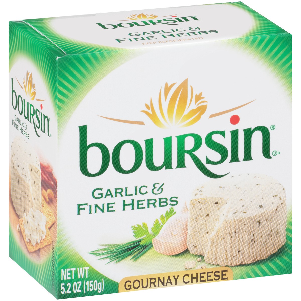 slide 7 of 9, Boursin Garlic & Fine Herbs Gournay Cheese 5.2 oz Box, 5.2 oz