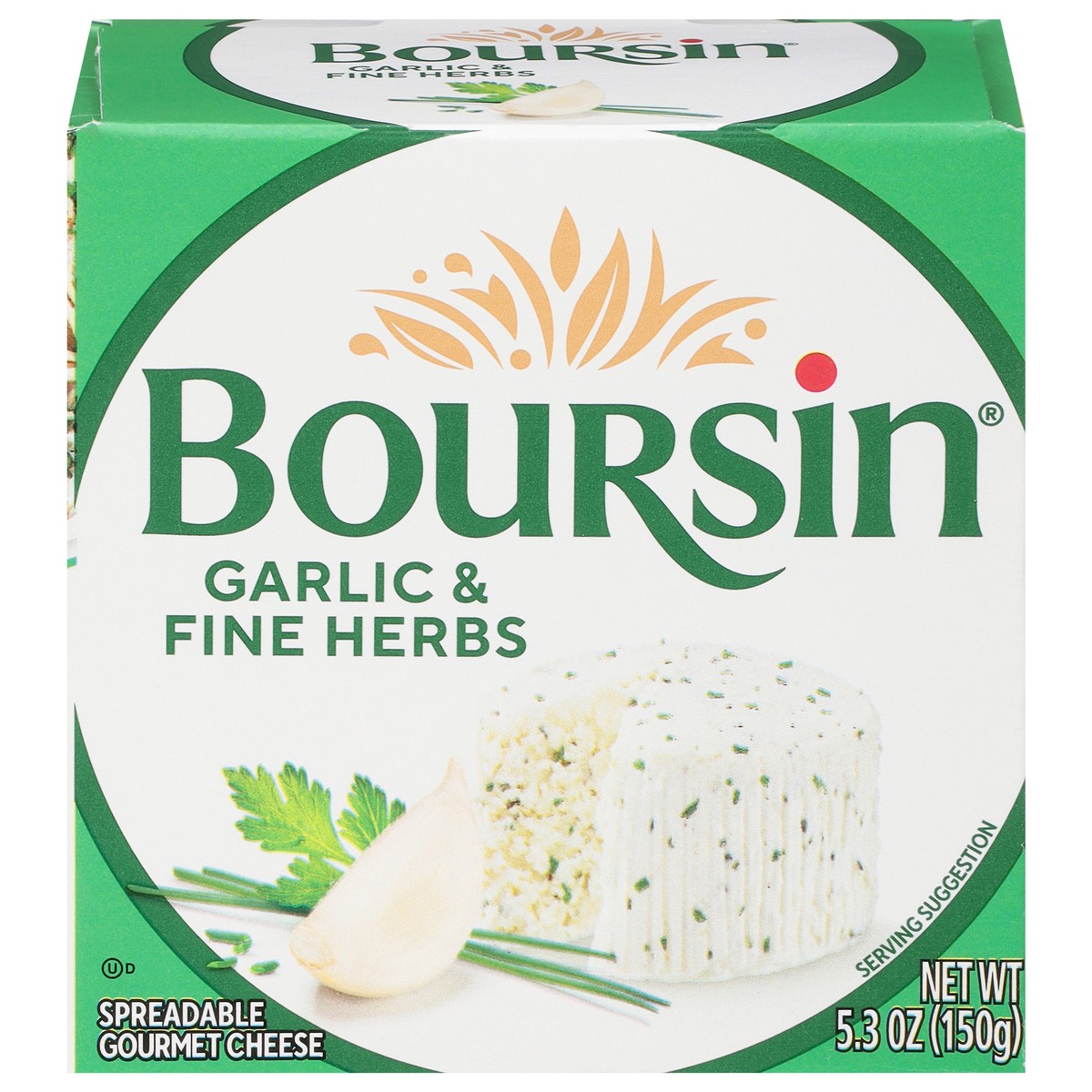 slide 1 of 9, Boursin Garlic & Fine Herbs Gourmet Cheese, 5.3oz, 5.3 oz