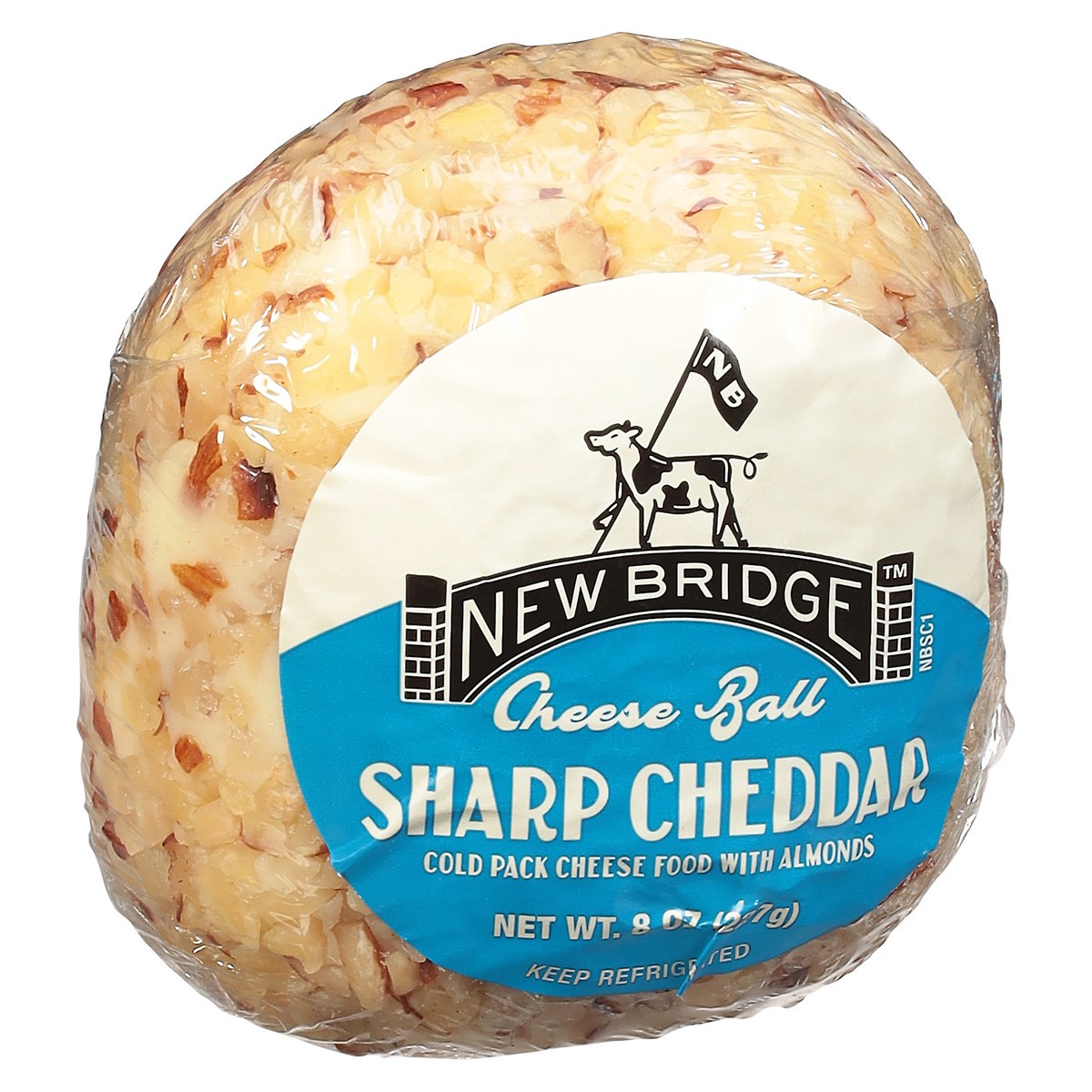 slide 2 of 9, New Bridge Sharp Cheddar Cheese Ball, 8 oz