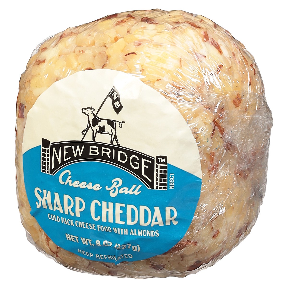 slide 6 of 9, New Bridge Sharp Cheddar Cheese Ball, 8 oz