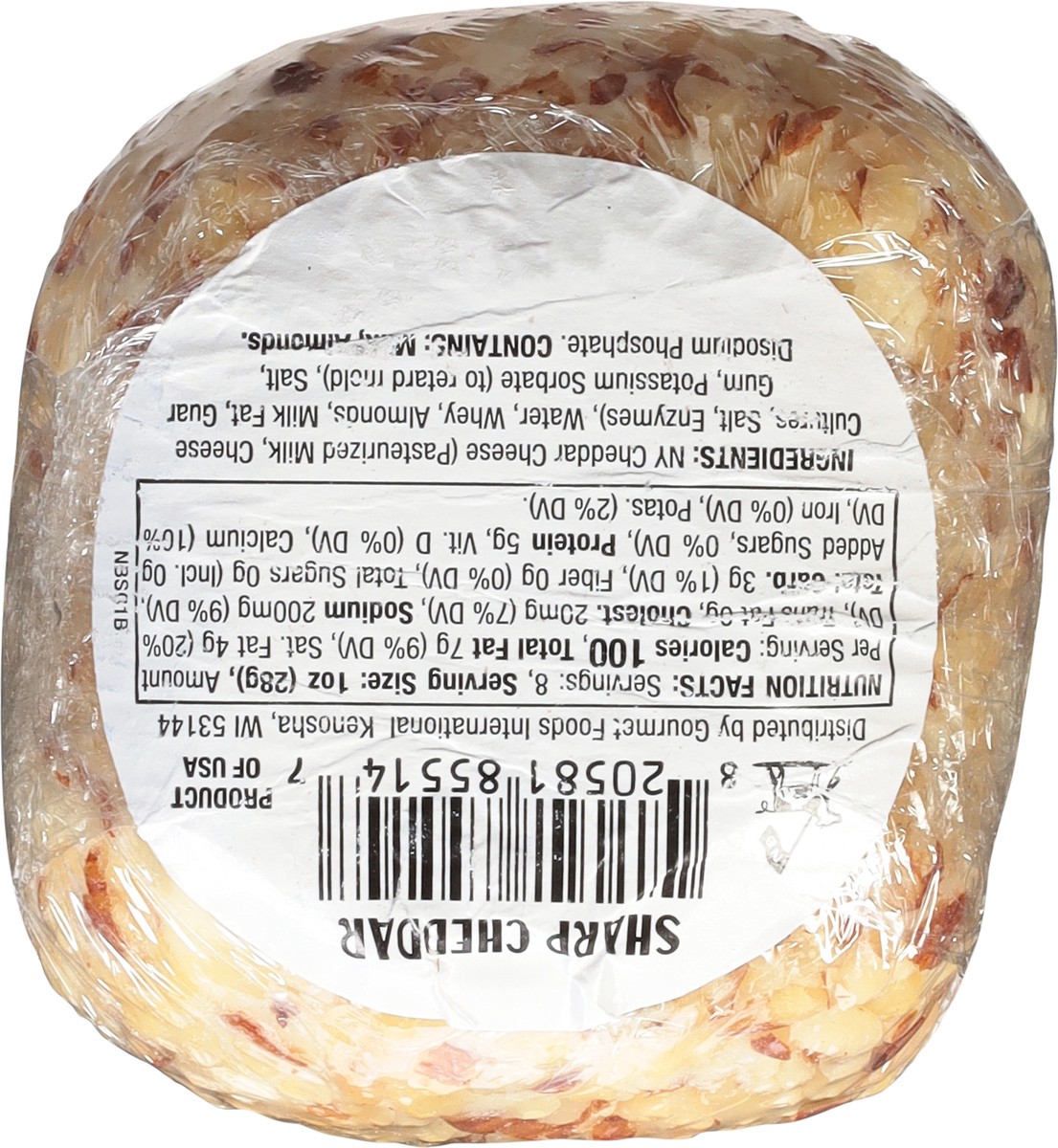 slide 9 of 9, New Bridge Sharp Cheddar Cheese Ball, 8 oz