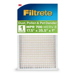 Filtrete 17.5 x 35.5 x 1 MERV 8 700 MPR Dust, Pollen, and Pet Dander Reduction Electrostatic Air Filter