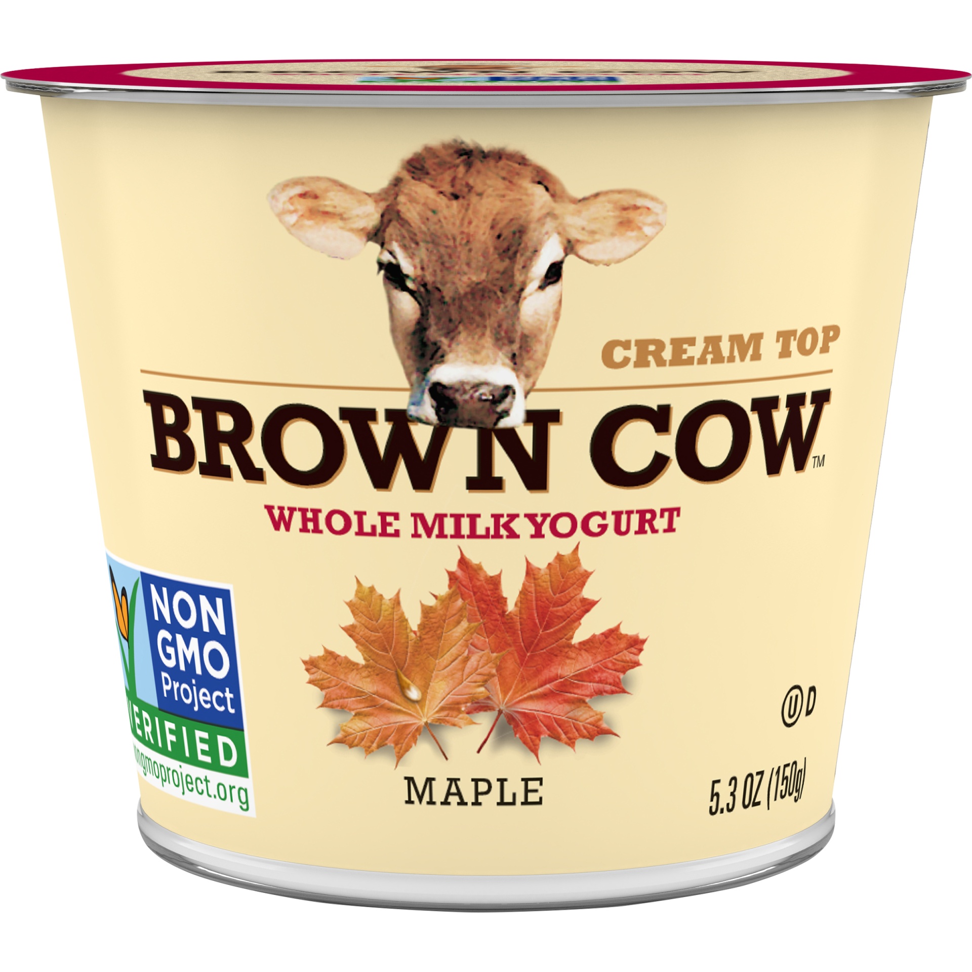 slide 1 of 2, Brown Cow Cream Top Maple Whole Milk Yogurt Cup, 5.3 oz
