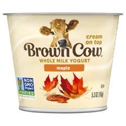 Brown Cow Cream Top Maple Whole Milk Yogurt 5.3 oz. Cup