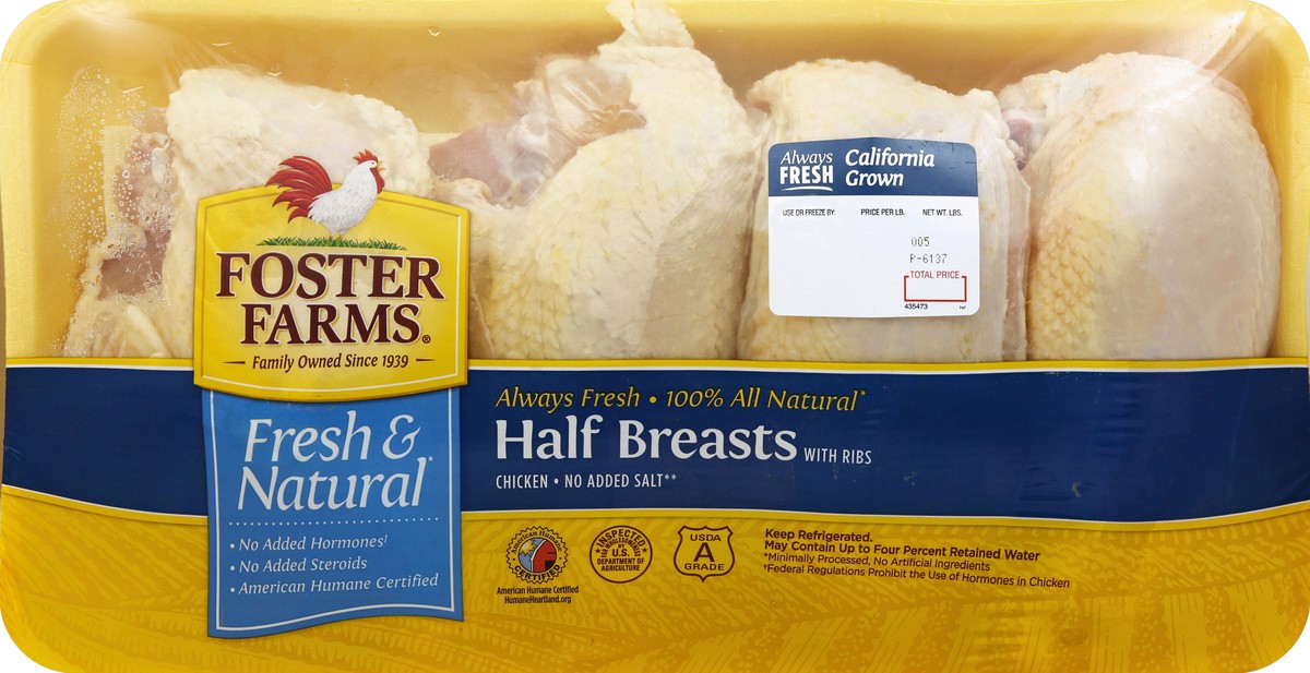 slide 1 of 1, Foster Farms Split Breast, per lb