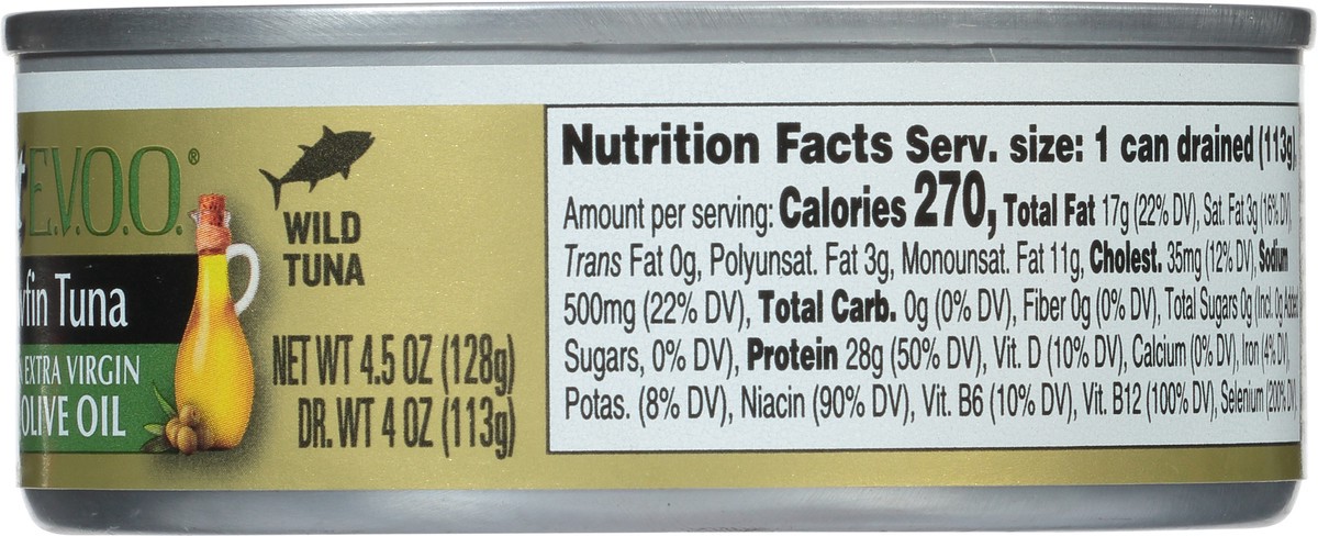 slide 11 of 12, StarKist E.V.O.O. Solid Yellowfin Tuna with Roasted Garlic in Extra Virgin Olive Oil 4.5 oz, 4.5 oz