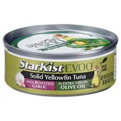 StarKist E.V.O.O. Solid Yellowfin Tuna with Roasted Garlic in Extra Virgin Olive Oil 4.5 oz