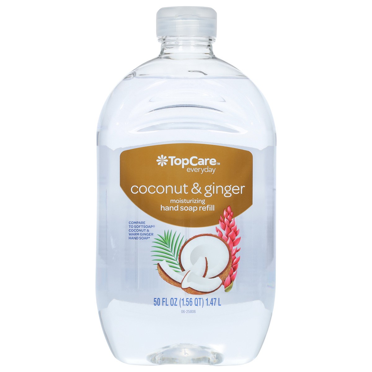 slide 5 of 12, TopCare Everyday Moisturizing Coconut & Ginger Hand Soap Refill 50 fl oz, 50 fl oz