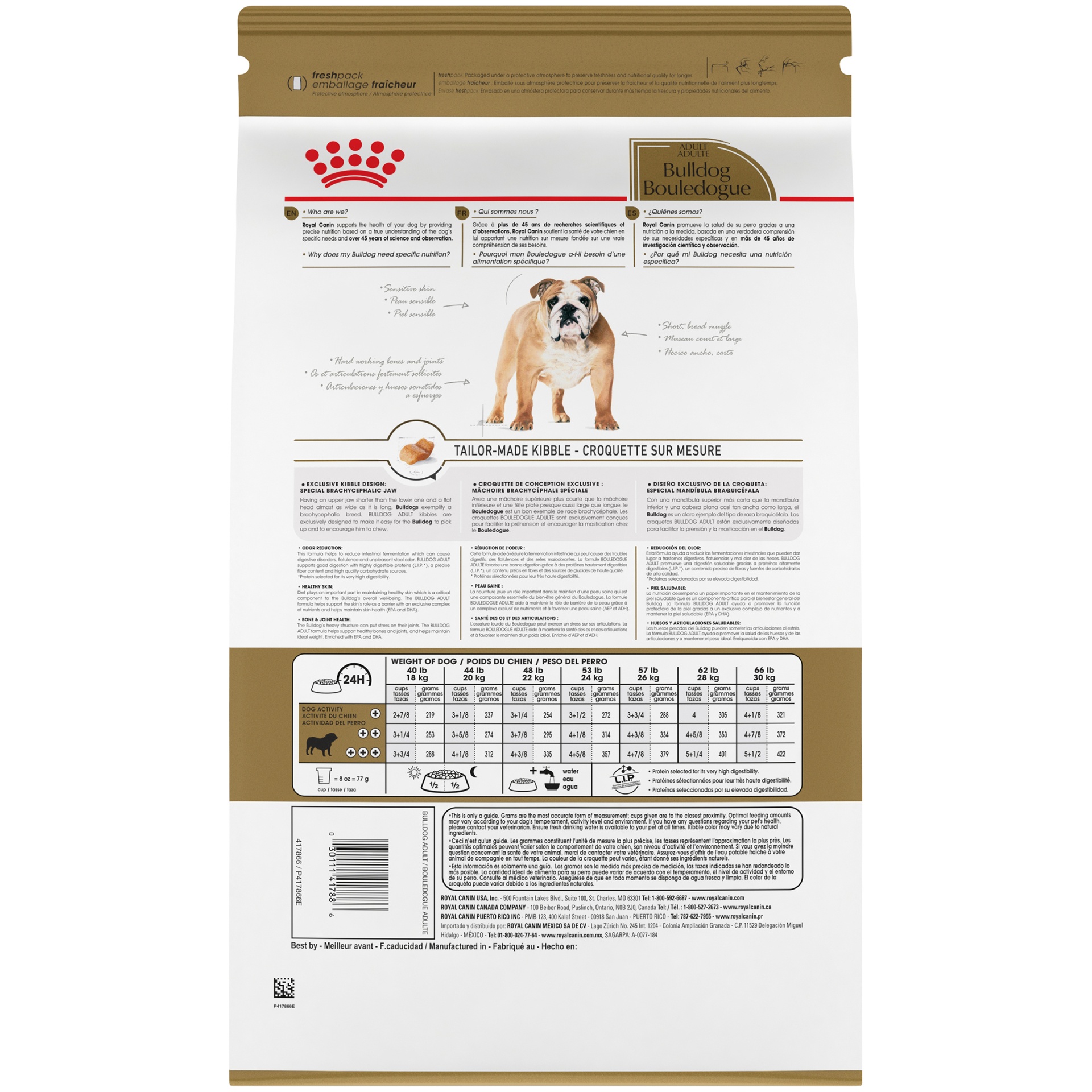 slide 4 of 9, Royal Canin Breed Health Nutrition Bulldog Adult Dry Dog Food, 30 lb