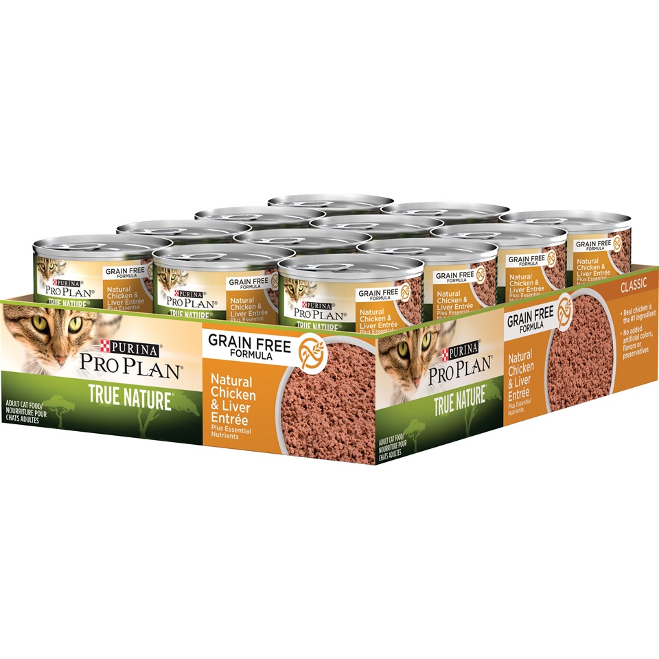 slide 9 of 9, Pro Plan True Nature Chicken & Liver Grain Free Adult, 3 oz