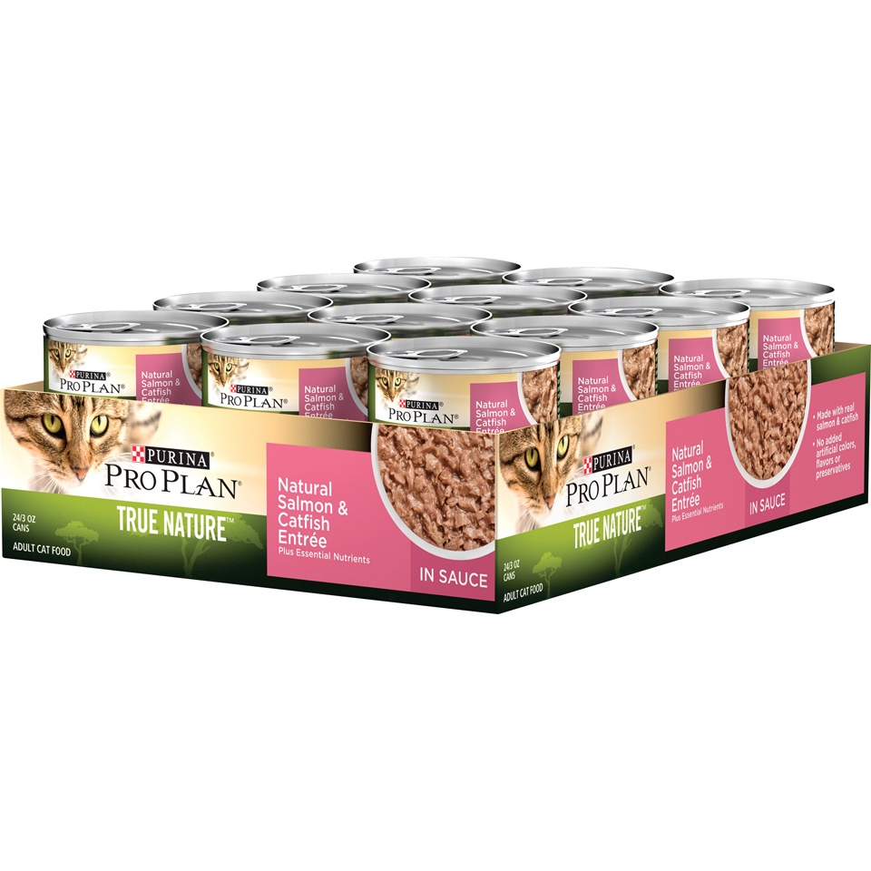 Pro Plan True Nature Salmon Catfish Adult Canned Cat Food 3 oz