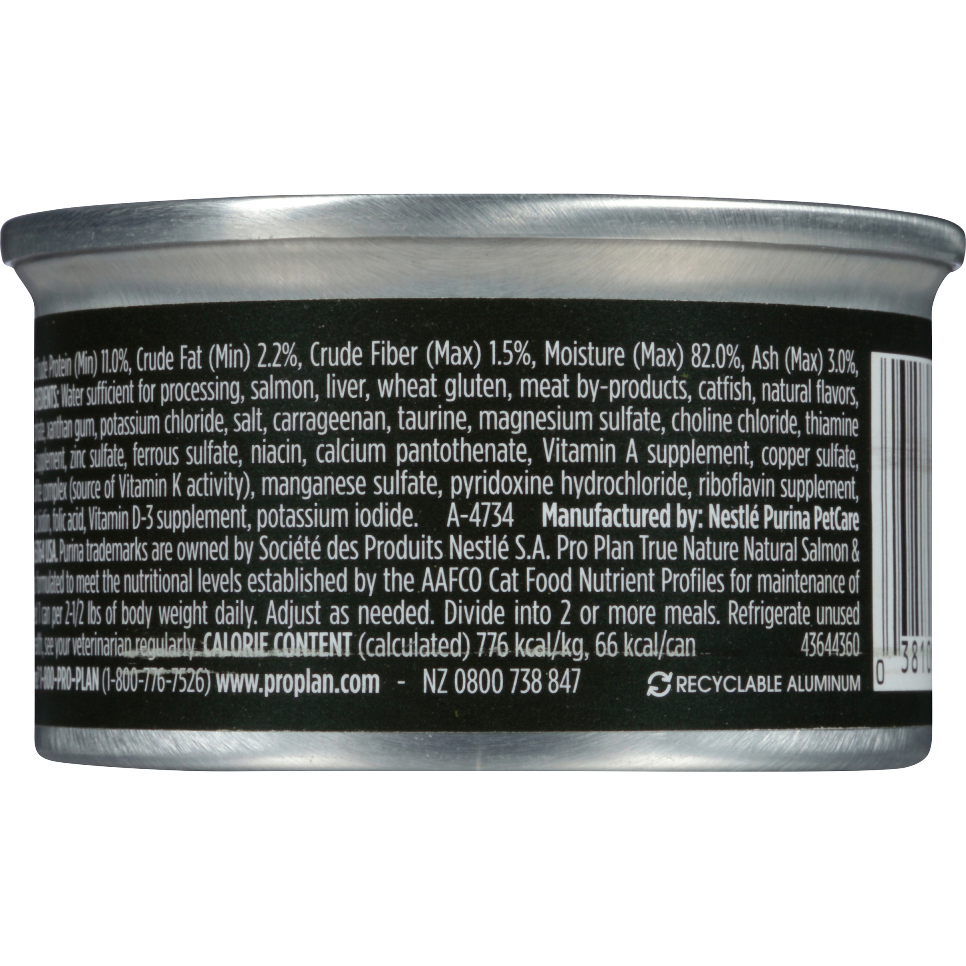 slide 9 of 9, Pro Plan True Nature Salmon & Catfish Adult Canned Cat Food, 3 oz