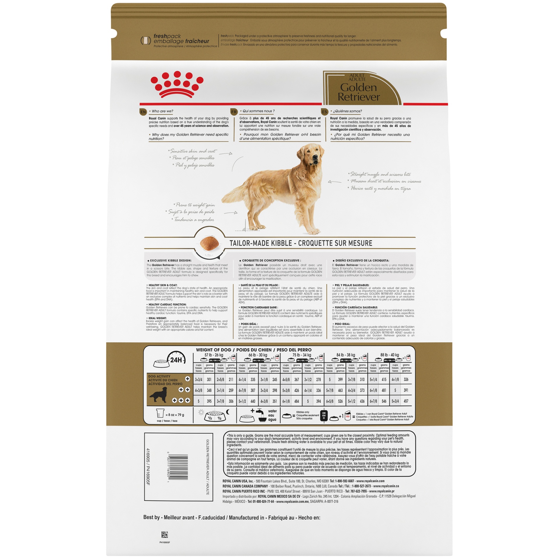 slide 7 of 9, Royal Canin Breed Health Nutrition Golden Retriever Adult Dry Dog Food, 30 lb