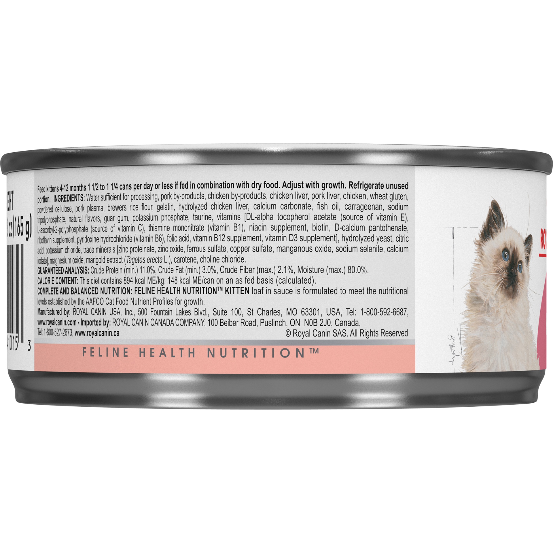 slide 5 of 7, Royal Canin Feline Health Nutrition Kitten Instinctive Loaf in Sauce Canned Cat Food, 3 oz