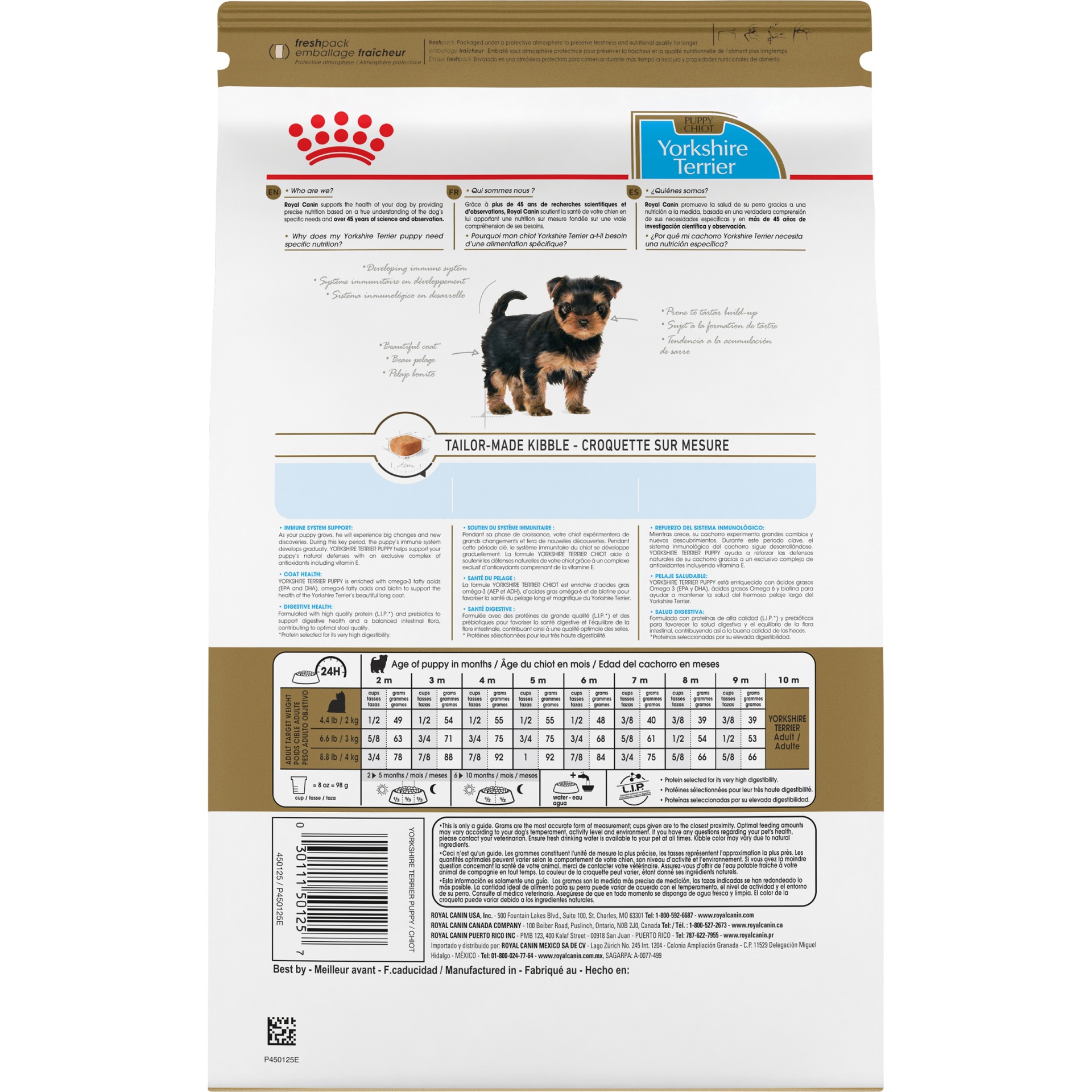 slide 8 of 8, Royal Canin Breed Health Nutrition Yorkshire Terrier Puppy Dry Dog Food, 2.5 lb