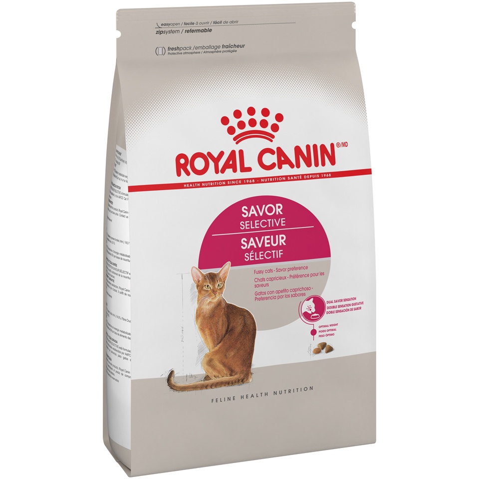 slide 9 of 9, Royal Canin Feline Health Nutrition Selective 34/29 Savor Sensation Dry Cat Food, 2.5 lb