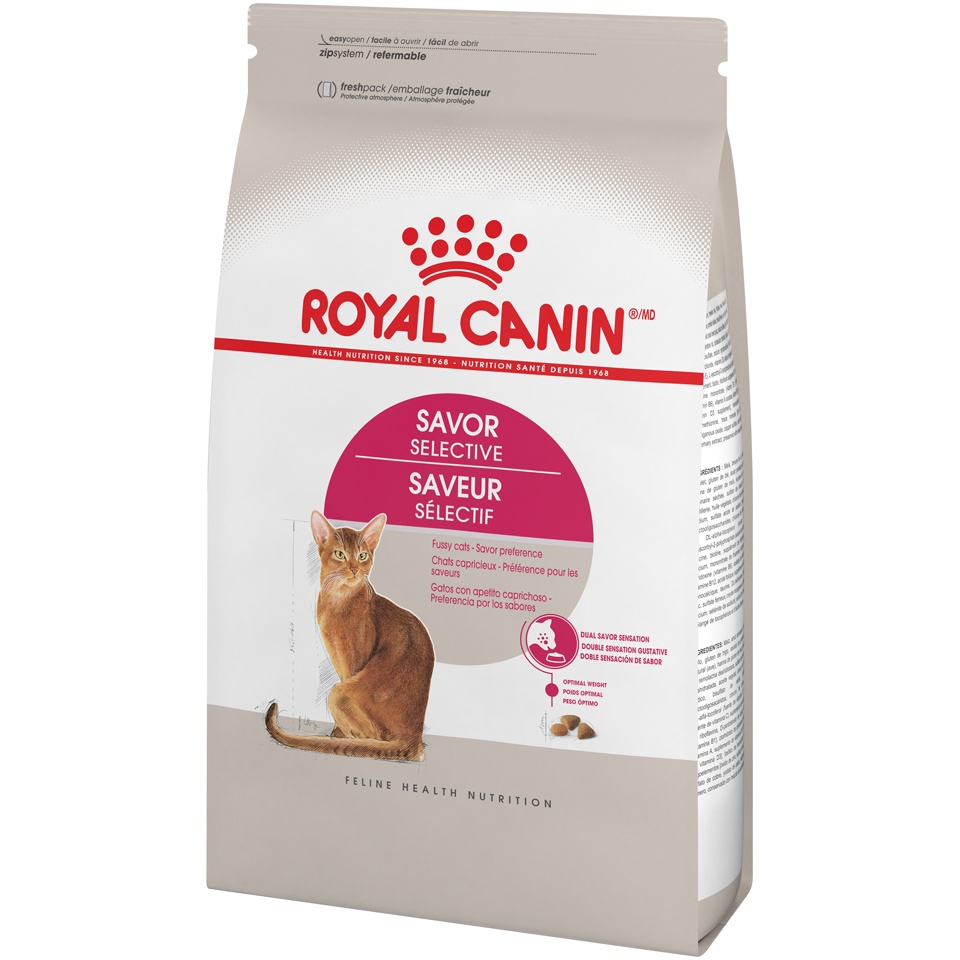 slide 8 of 9, Royal Canin Feline Health Nutrition Selective 34/29 Savor Sensation Dry Cat Food, 2.5 lb