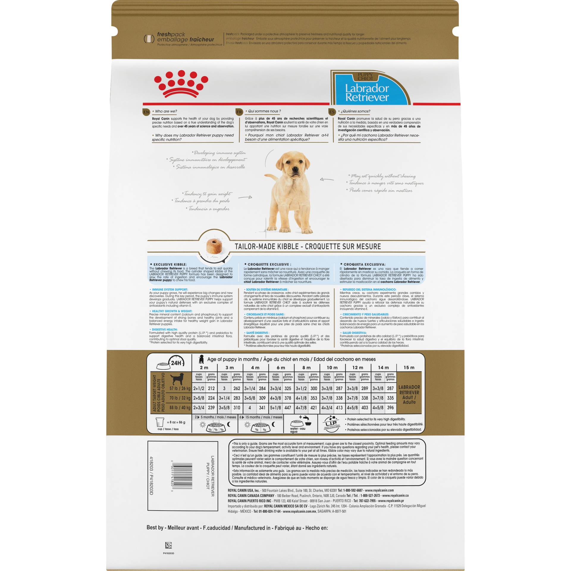 slide 7 of 9, Royal Canin Breed Health Nutrition Labrador Retriever Puppy Dry Dog Food, 30 lb